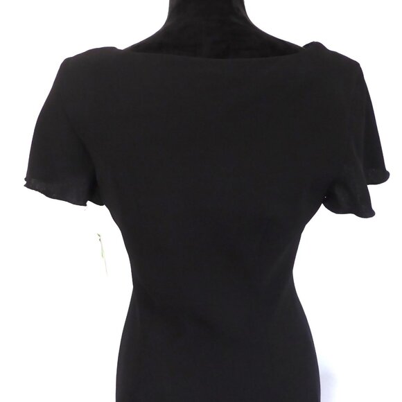 NEW S.L. FASHIONS BRAND WOMENS SHORT BLACK DRESS SIZE 10 - Picture 3 of 14